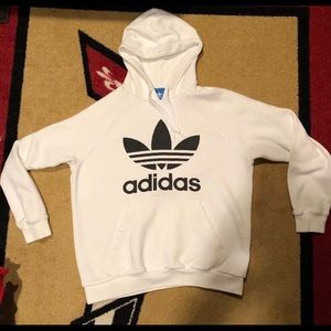Mens Adidas Originals Trefoil Hoodie White Size L